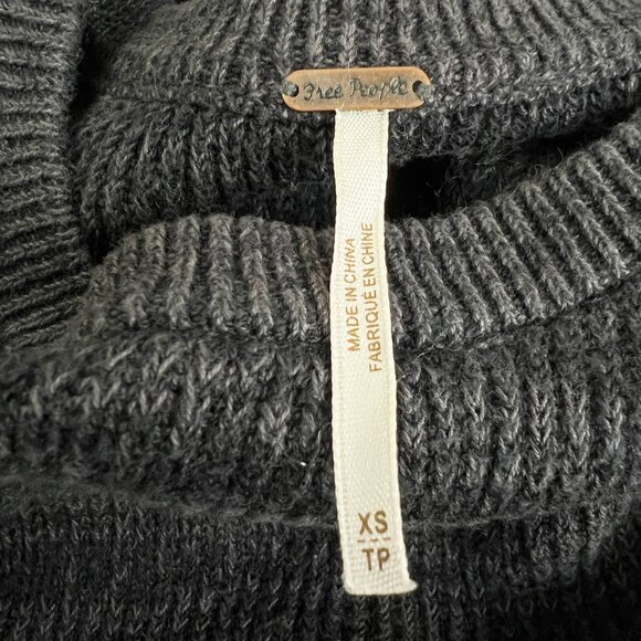 Free People Oversized Knit Sweater Dress Mini Long Balloon Sleeve Loose Slouchy - Picture 3 of 8